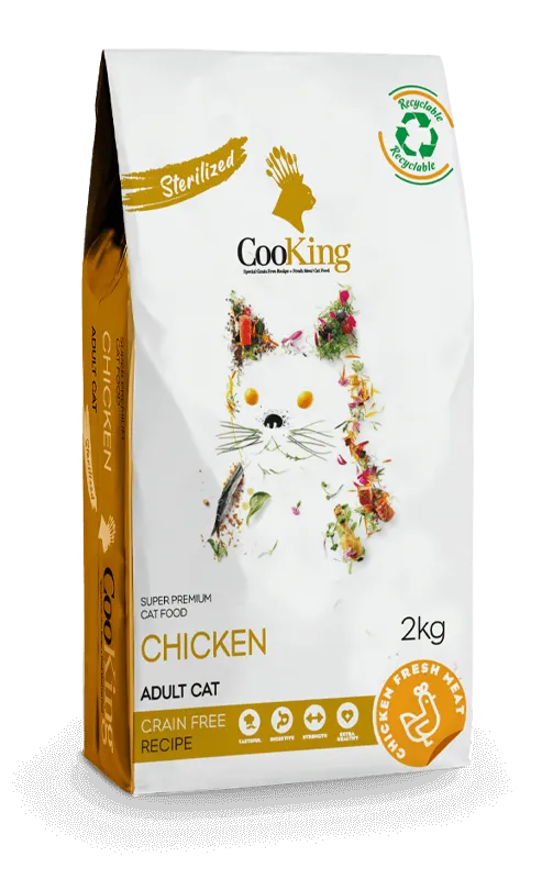 COOKING PARA ADULTO ESTERILIZADO (POLLO)- PREMIUM (Saco x 2kg)